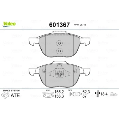Afbeelding van Valeo Remblokset 601367
