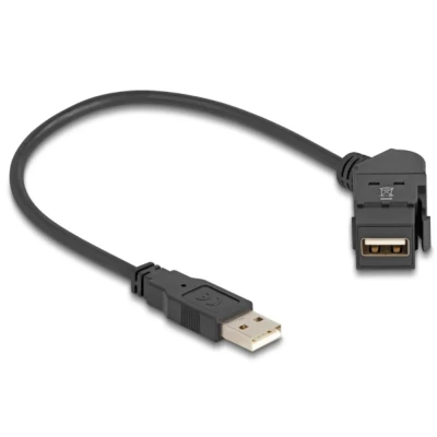 Afbeelding van Delock Keystone Modul USB 2.0 Typ A Einbaubuchse 45 gewinkelt zu