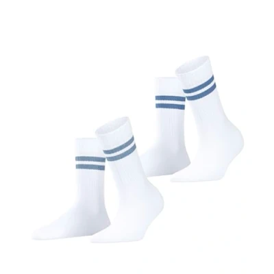 Afbeelding van ESPRIT Dames Sokken Tennis Stripe Multipack W So katoen gedessineerd 2 paar, Beige Bone White 2130, 39 42