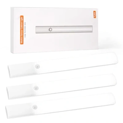 Afbeelding van Vicloon LED kastverlichting, 3 stukken Onder kast licht keuken met bewegingsmelder dag en nacht, kleuren verstelbare kastverlichting voor keuken, Garderobe, Trap, Kelder, Bad, Hal, Garage