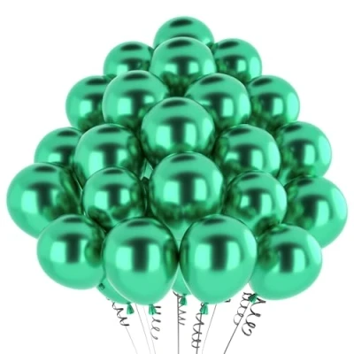 Afbeelding van hpnparty ballonnen, groen metallic, 50 stuks, 30 cm, groene heliumballonnen, latex ballonnen voor verjaardagsdecoratie, babyshower, bruiloftsdecoratie, doopdecoratie, feestdecoratie