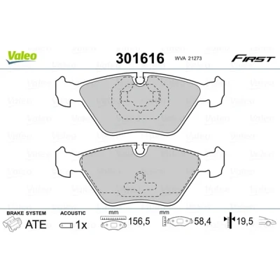Afbeelding van Valeo Remblokset 301616