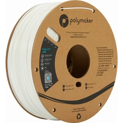 Afbeelding van Polymaker PE01002 PolyLite Filament ABS kunststof Geurarm 1.75 mm 1000 g Wit 1 stuk(s)