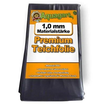 Afbeelding van Vijverfolie PVC 1.0mm zwarte folie voor de tuinvijver verschillende lengtes en breedtes (2m x 6m)