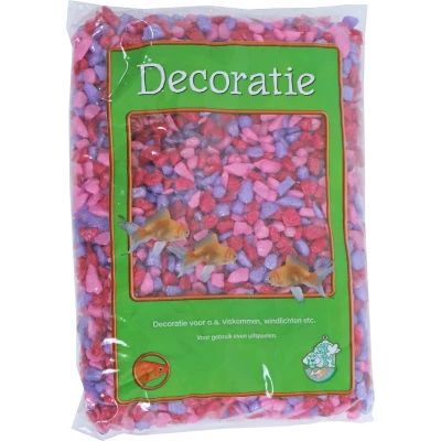 Afbeelding van Zak a 1 kg glitter gravel mix roze Gebr. de Boon