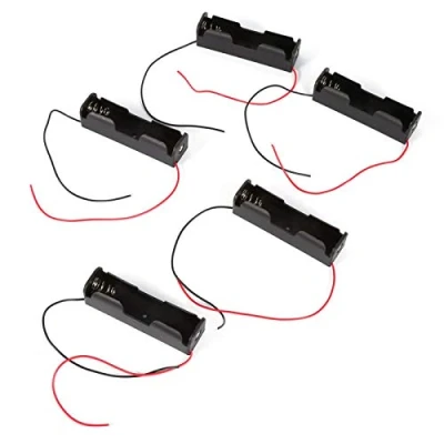Afbeelding van 5 stks Batterij Case Houder Plastic Opbergdoos met Draad Leads voor
