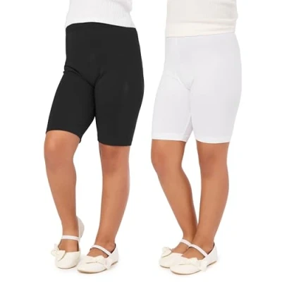 Afbeelding van Merry Style Meisjes Leggings 2Pack Sport Vrijetijdsbroek Kort Viscose Sporbroek Yogabroek Zwart/Wit(2Pack) 116 MS MS10 132 LE 2P