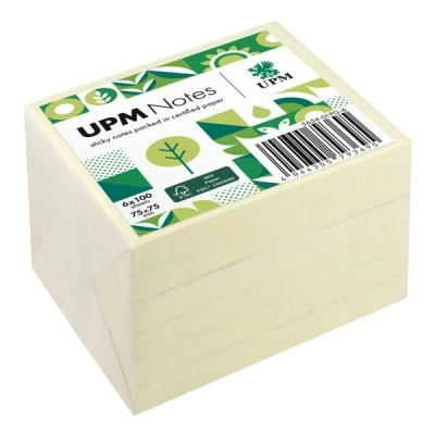 Afbeelding van UPM notes 75x75 pastel geel pak 6x 100 vel per 6
