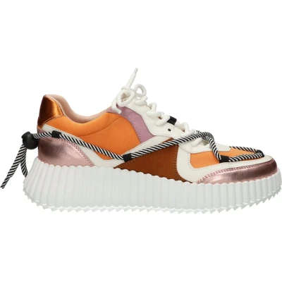 Afbeelding van La Strada Sneakers laag, Dames, Maat: 37, Pink metallica Kunststof/ textiel