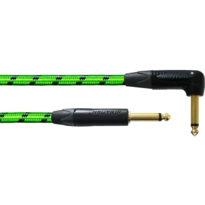 Afbeelding van Cordial Blacklight Edition 3 PR G meter instrumentkabel haaks recht groen