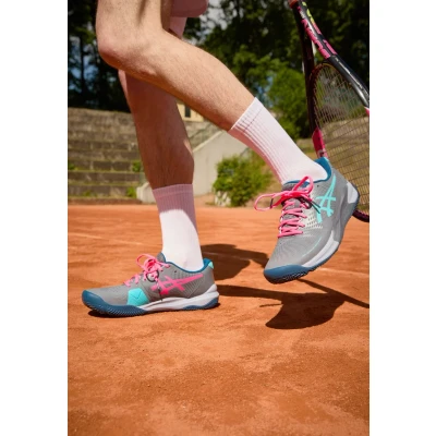 Afbeelding van Asics Gelchallenger 14 Padelschoenen, Heren, Maat: 40.5, Metropolis/energy aqua Kunststof/ textiel