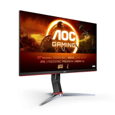 Afbeelding van AOC Gaming 27G2SP 27 inch FHD Monitor, 165 Hz, 1 ms, FreeSync Premium (1920x1080, VGA, HDMI, DisplayPort) zwart/rood