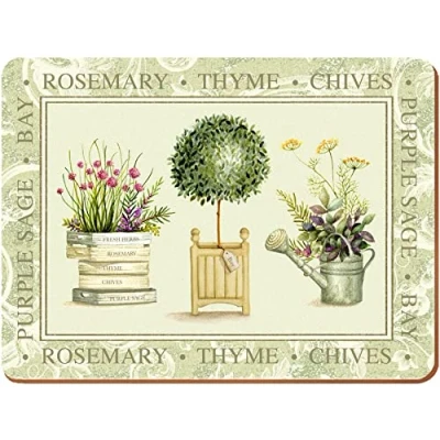 Afbeelding van Creative Tops Premium 4 delige set Topiary Kurk Backed Placemats van 40 x 29 cm (15¾&quot; 11½&quot;)