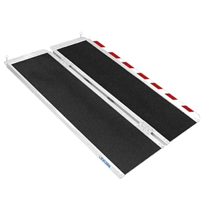 Afbeelding van LIEKUMM Rolstoelhelling, drempelhelling voor trappen, deuren, mobiliteitsscooter, inklapbare helling rolstoel met antislip oppervlak (MR607WL 4) 120 x 72 5 cm