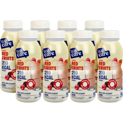 Afbeelding van 8x WeCare Meal Replacement Drink Red Fruits 236 ml