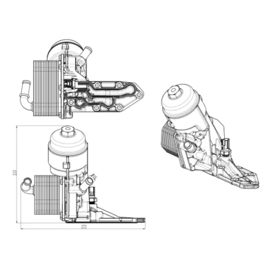 Afbeelding van NRF 31844 oliekoeler Met filter