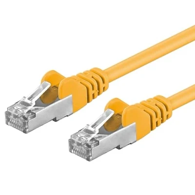 Afbeelding van PremiumCord patchkabel CAT6a S FTP, RJ45 RJ45, AWG 26/7 0, 5m 0,5 m geel