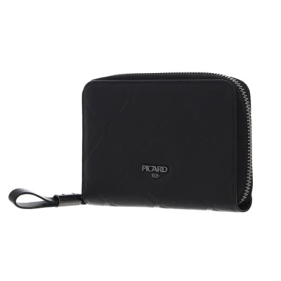 Afbeelding van PICARD Leren Portemonnee Voila 1 Zip Around Wallet Black Zwart