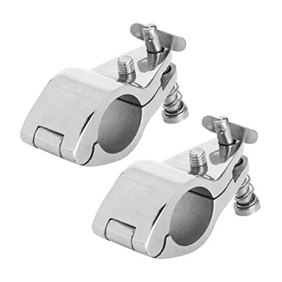 Afbeelding van EBTOOLS 2 stks Boot Scharnierende Bovenkaak Glijbaan 316 Roestvrij Staal Marine Hardware Fittingen Tip Stijl Bimini Top Scharnier Rail Mount(22mm)
