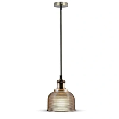 Afbeelding van V TAC Retro Hanglamp Bubble glas Amber E27