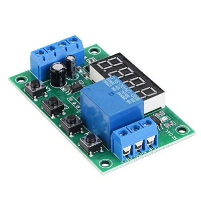 Afbeelding van Tijdvertragingsrelais Instelbare DC 12V LED display Timerrelaismodule Automatiseringsschakelmodule voor tijdrelais