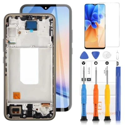 Afbeelding van TFT LCD scherm voor Samsung Galaxy A34 5G A346 Display SSM A346E SM A346B Touchscreen Digitizer montage reparatieonderdelen met gereedschap (zwart frame)