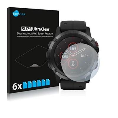 Afbeelding van Savvies (6 Stuks) Schermbeschermer voor Suunto Ambit3 Peak Black Screen Protector Ultra Transparant