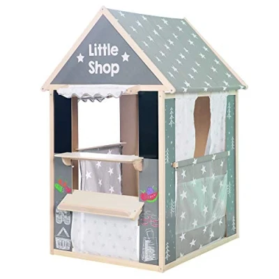 Afbeelding van roba Speelhuis combinatie, bevat winkelwinkel, kasperletheater, bord, schakelaar voor post/bank/kiosk 6962V190