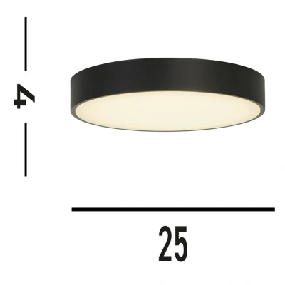 Afbeelding van Searchlight Plafondlamp Palma zwart met wit venster 85431BK