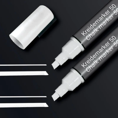 Afbeelding van Krijtstift Sigel set 2stuks wit wig punt 1 5 mm