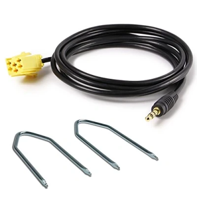 Afbeelding van Adapter Universe 2 in 1 AUX adapterkabel voor smartphone met 3,5 mm jack + ontgrendelingssleutel Fiat Grande Punto