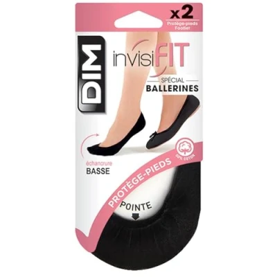Afbeelding van Dim Dames Sneaker Sokken Invisifit Set Of 2, zwart, 39/42 EU
