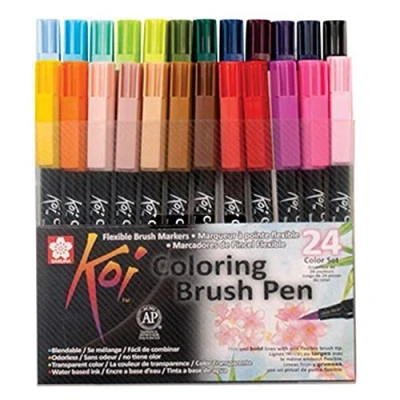 Afbeelding van Sakura Koi brushpen Coloring Brush Pen, etui van 24 stuks in geassorte