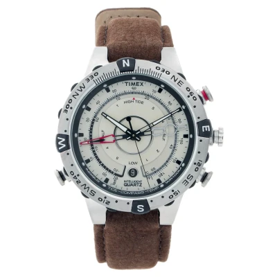 Afbeelding van Timex T2N721 Horloge, Heren, Maat: One Size, Braun/silber