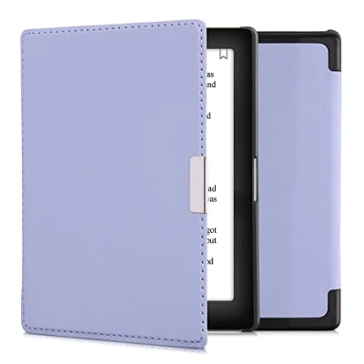 Afbeelding van kwmobile e reader hoesje compatibel met Kobo Aura Edition 1 hoes Ereader case magnetische sluiting In lavendel