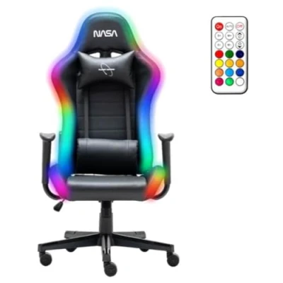 Afbeelding van NASA LED Gamestoel Pioneer Wide RGB lights met Remote Control Exclusive Gamechair License by