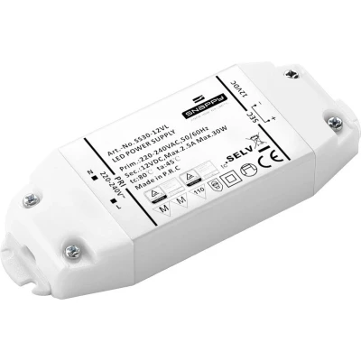 Afbeelding van Dehner Elektronik LED transformator, driver Constante spanning 30 W 2.50 A 12 V/DC Overbelastingsbescherming, Overspanning, Niet dimbaar 1 stuk(s)