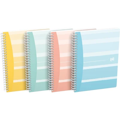 Afbeelding van Oxford Iconics spiraalschrift, ft A5, 120 bladzijden, geruit 5 mm, geassorteerde kleuren stuks