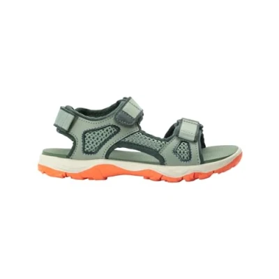 Afbeelding van Jack Wolfskin Taraco Beach Unisex Outdoorsandalen voor kinderen, Maat: 28, Mint leaf Imitatieleer/ textiel