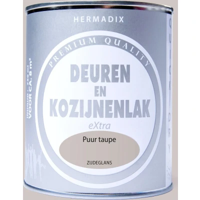 Afbeelding van Hermadix Deuren en Kozijnenlak Puur Taupe Zijdeglans 750 ml