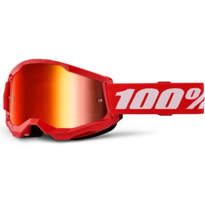Afbeelding van 100% 2023 Fall Strata 2 Crossbril Rood (Lens: Spiegel Rood)