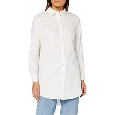 Afbeelding van PIECES blouse PCNOMA van biologisch katoen wit