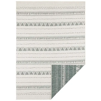 Afbeelding van Dubbelzijdig Vloerkleed Bahamas Crème 160x230cm Groen Bohemian 123vloerkleed.nl