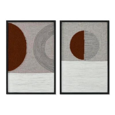 Afbeelding van Schilderij Home ESPRIT Beige Terra cotta Modern Stads 40 x 3 60 cm (2 Stuks)