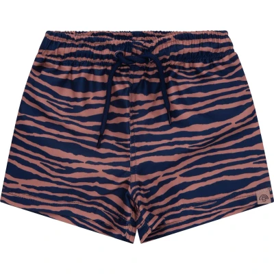 Afbeelding van Swim Essentials Zwemboxer/Zwembroek Jongens UV Zwemkleding Blauw/Oranje Zebra Maat 98/104
