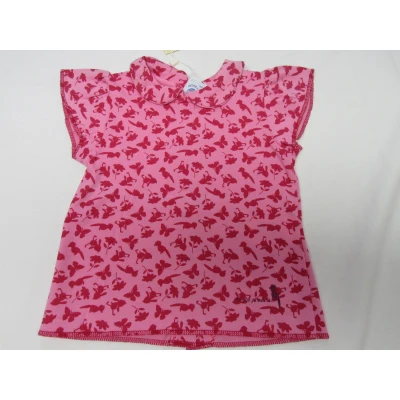 Afbeelding van Petit bateau , meisje t shirt korte mouw rose / fuchia 6 maand 67