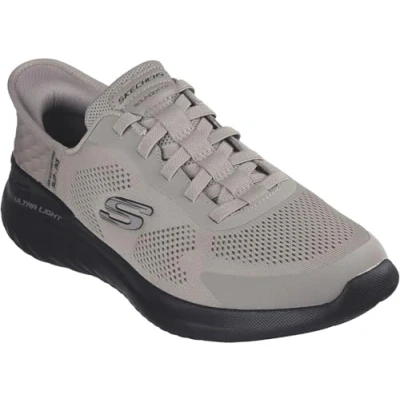Afbeelding van Skechers Heren Bounder 2.0 EMERGED, Taupe Mesh Synthetische Zwarte Trim, 39 EU