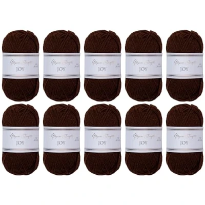 Afbeelding van Utopia Crafts JOY Uni brei en haakgaren, zacht, onderhoudsvriendelijk, 100% polyacryl, bol van 10 x 50 g, 150 m (koffiebonen)