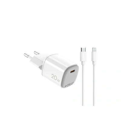 Afbeelding van Celly Thuislader + USB C &gt; Lightning Kabel 20W