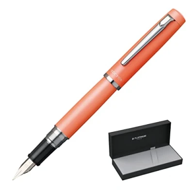 Afbeelding van PLATINUM Vulpen PROCYON PNS 5000# 25 2 Persimmon Oranje roestvrij stalen veer: F